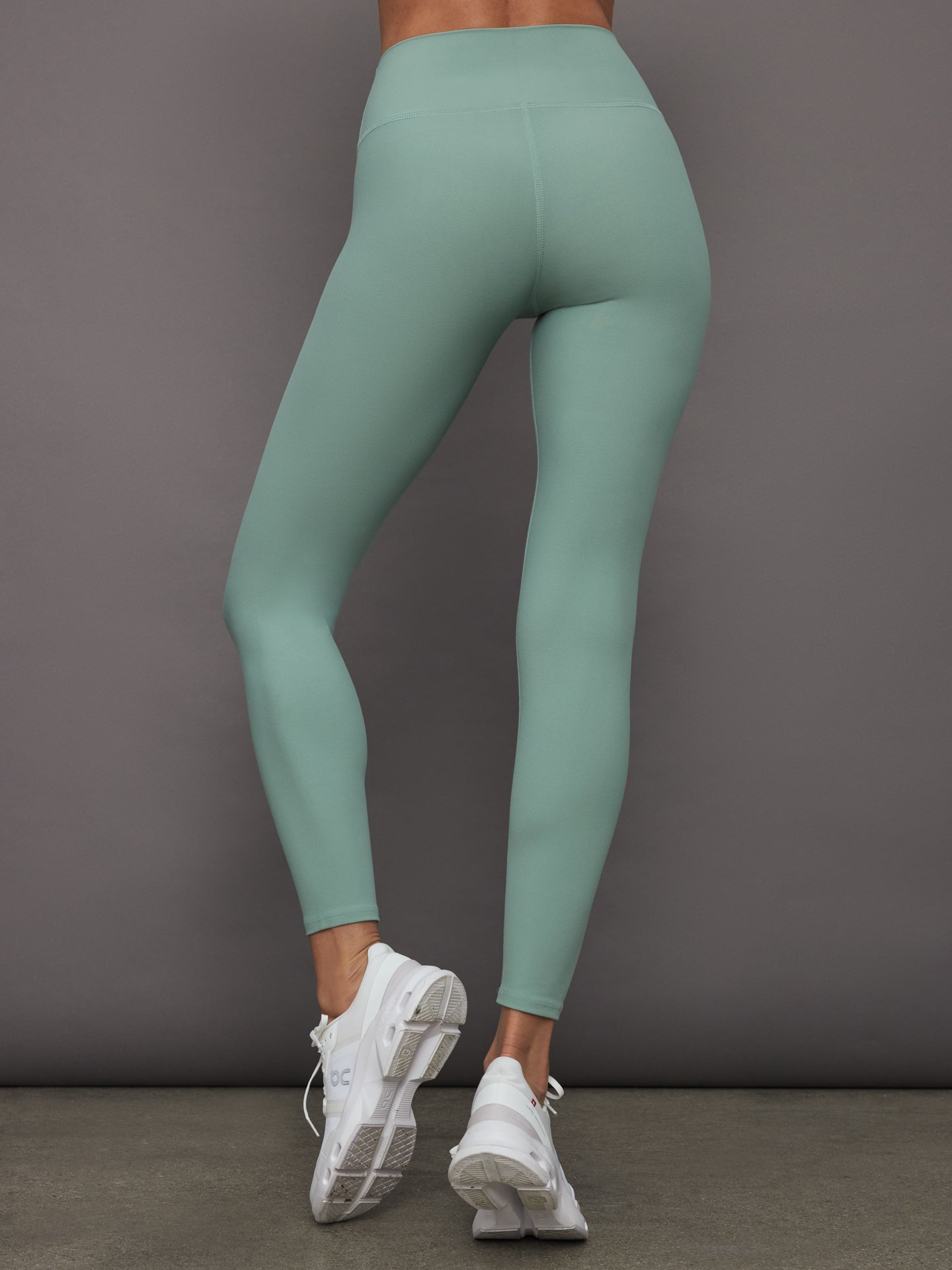 High Rise Legging in Melt | Granite Green