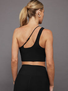 One Shoulder Convertible Bra Top in Melt | Black