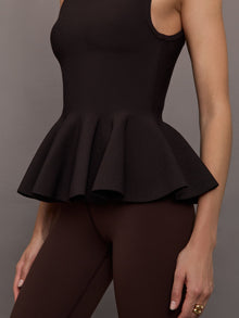 Peplum Sweater Tank | Chocolate Torte