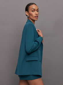 Carbon38 | Oversized Blazer With Cuffs | Deep Lagoon