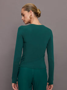 Carbon38 | Long Sleeve Crew Neck Top In Melt | Ponderosa Pine