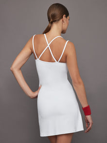 Strappy Dress in Melt | White