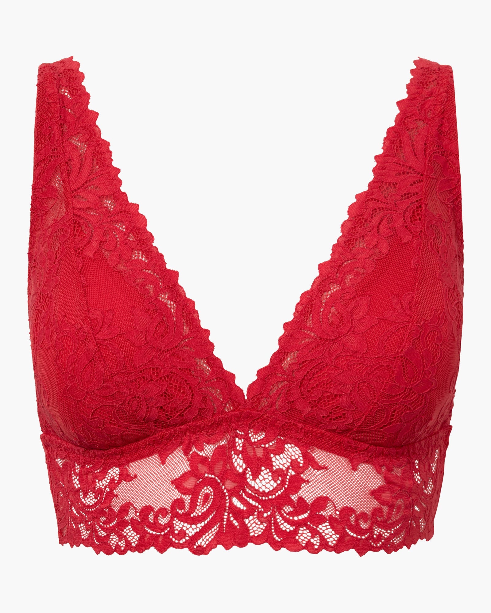 Red Bralette - Carmela Plunge Bralette