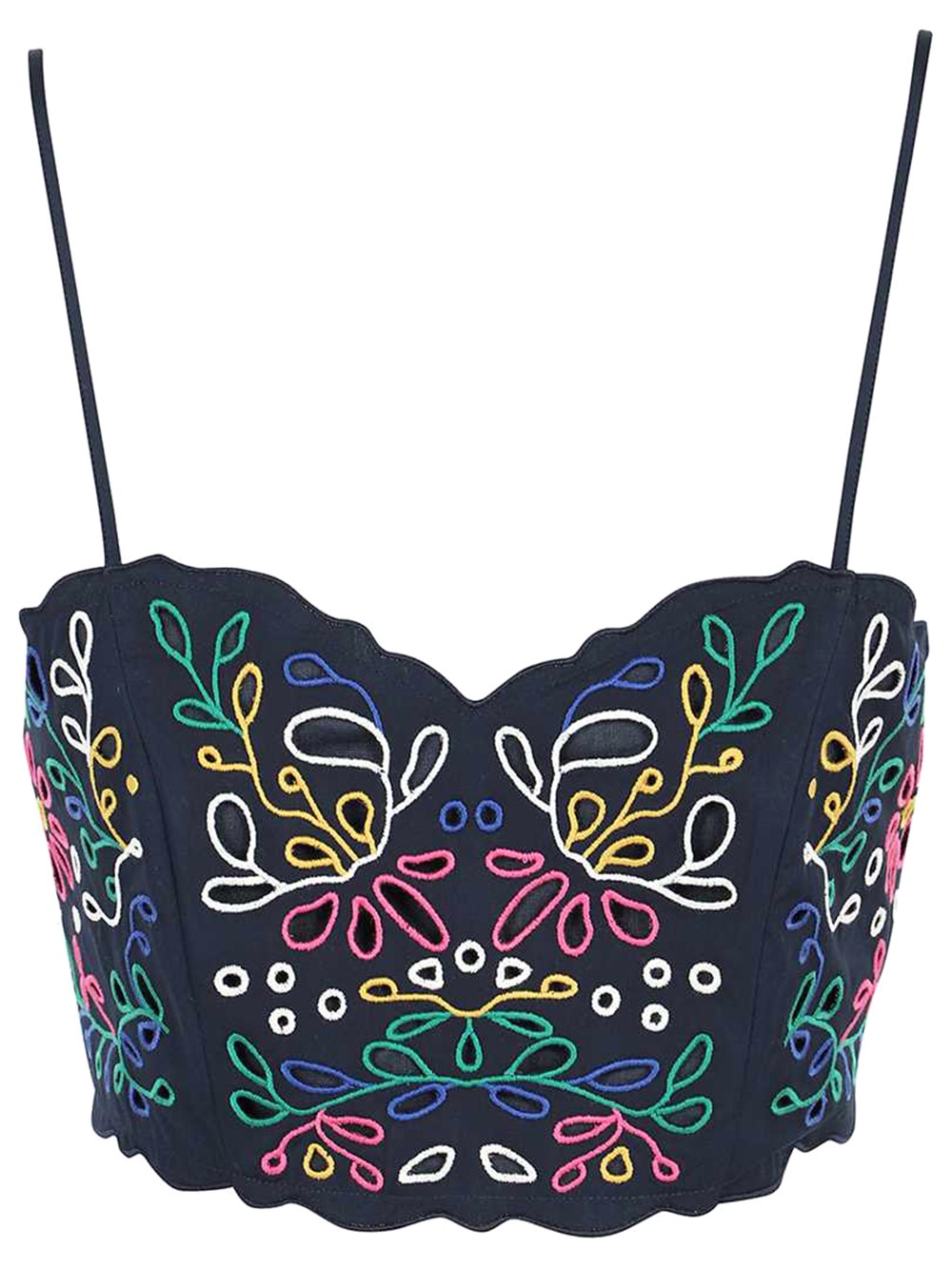 Chloé | Embroidered Cropped Top