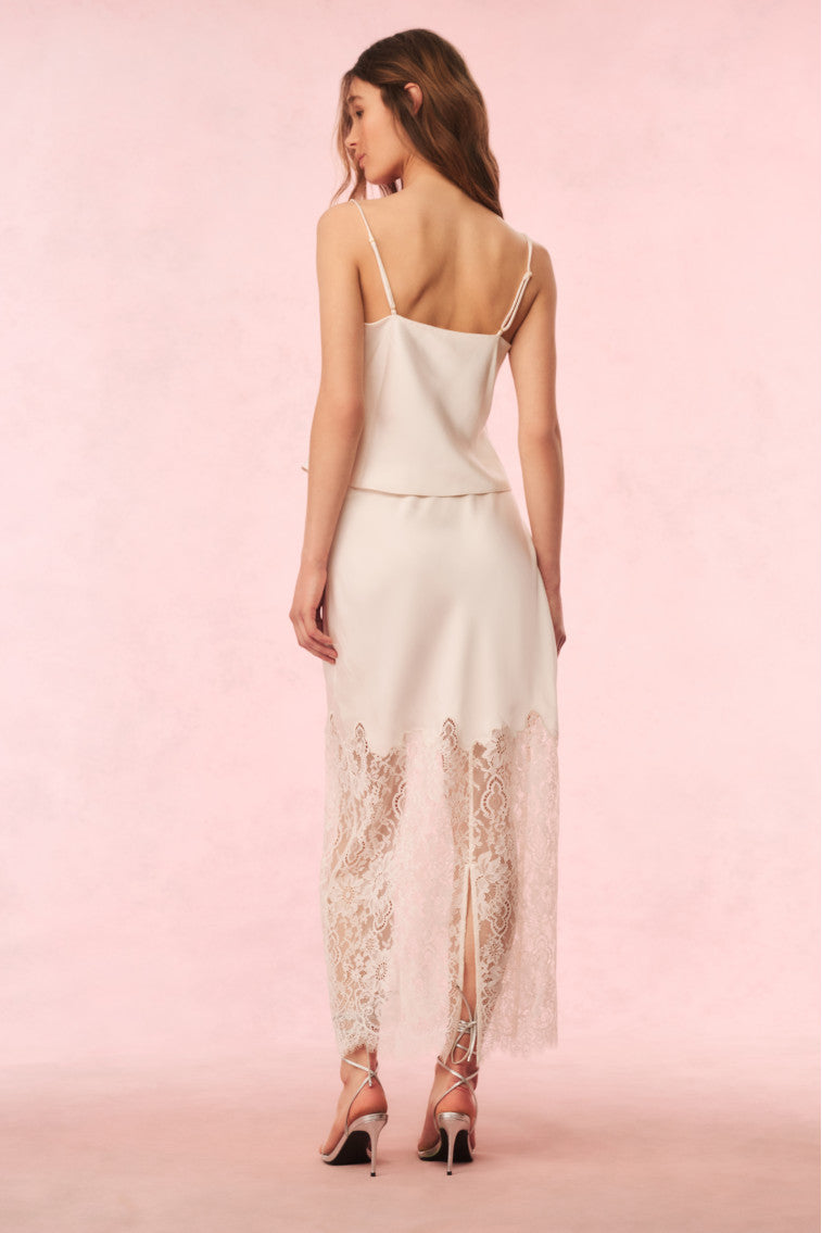Constantina Satin Lace Cami Top | Sugar Buff