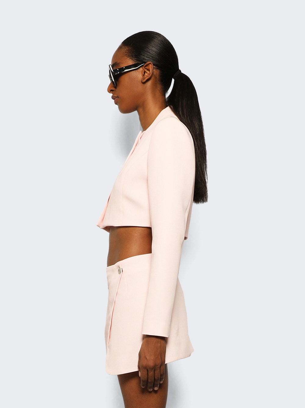 Women | Coperni | Trompe L'oeil Tailored Jacket | White & Pink