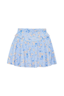 Corene Floral Active Skort | Whisper Blue