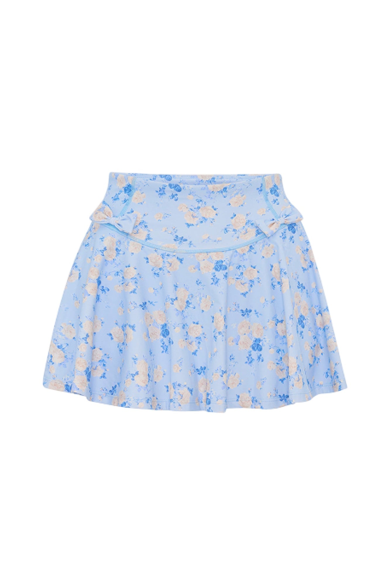 Corene Floral Active Skort | Whisper Blue