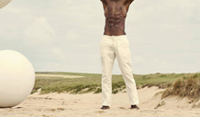 Campbell Sea Island Slim Fit Sea Island Cotton Chinos | White