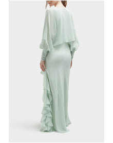 Candy Silk Sheer Button Front Cover Up Top | Sea Green