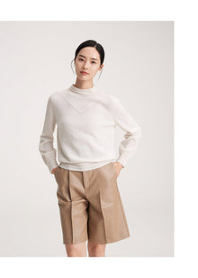 Cashmere Knit Top | White