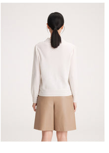 Cashmere Knit Top | White