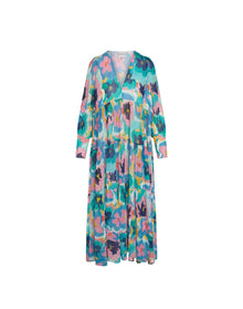 Charlie Silk Peasant Inspired Maxi Dress | Summer Majesty