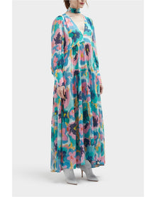 Charlie Silk Peasant Inspired Maxi Dress | Summer Majesty