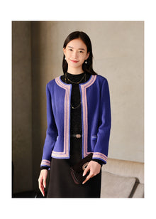 Classic Knitted Cardigan | Purple
