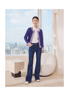 Classic Knitted Cardigan | Purple