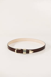 Hollyhock Belt | Deep Brown & 24K Gold