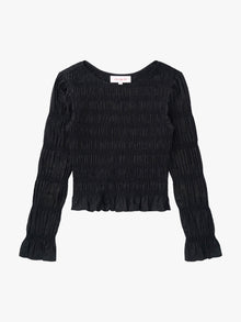Rue Smocked Long Sleeve | Black