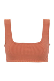 Allie Bikini Top | Coral Rib