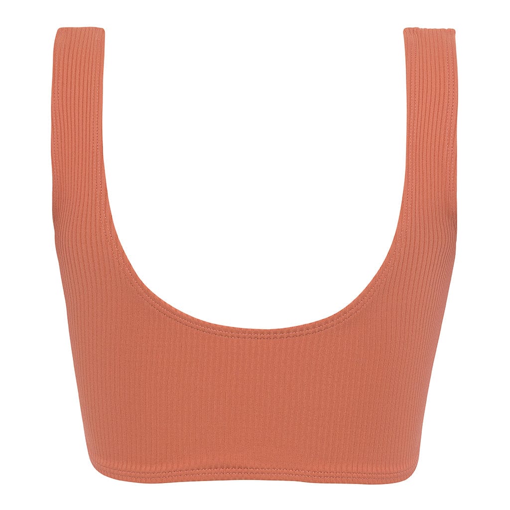 Kim Variation Bikini Top | Coral Rib