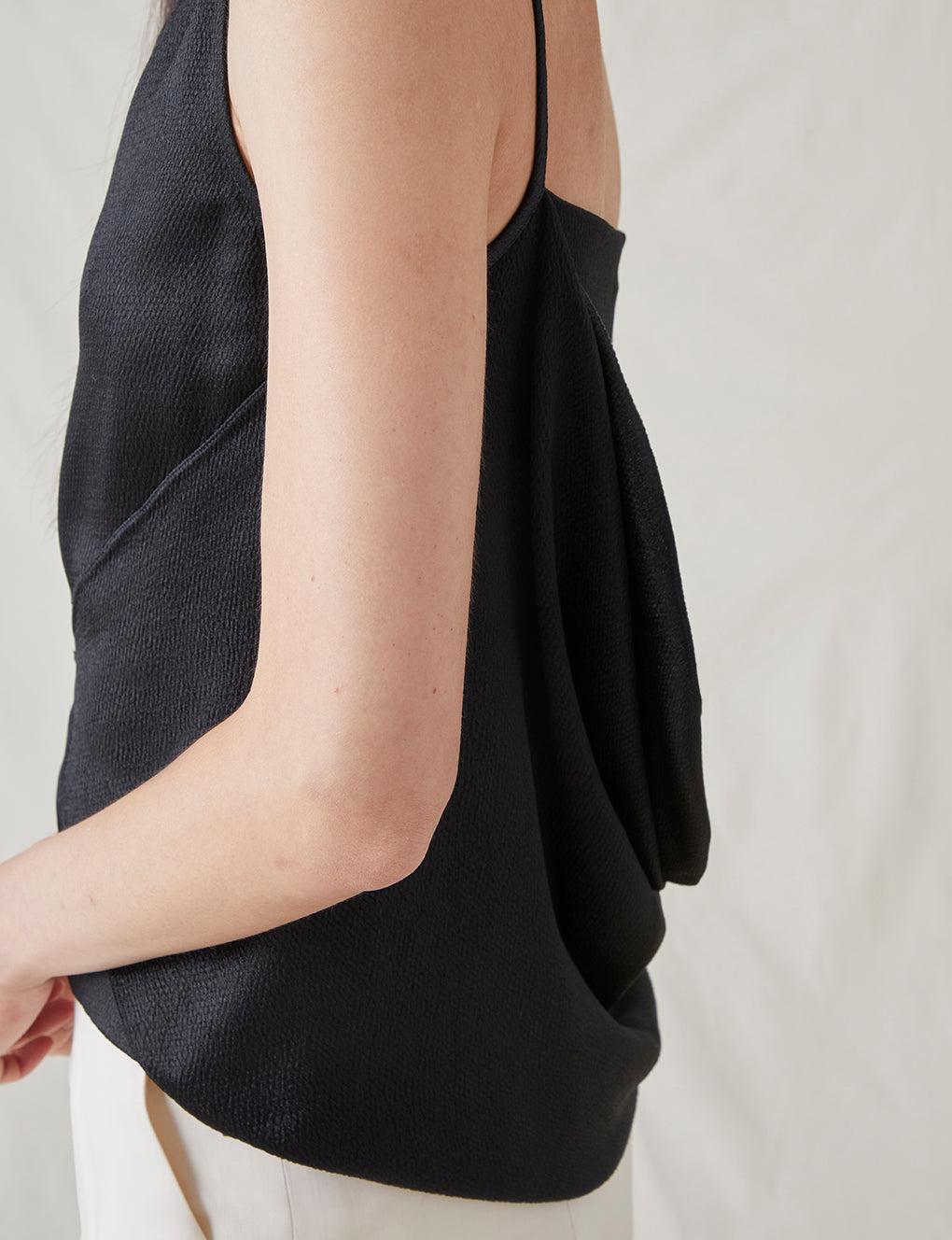 Womens | The Cowl Back Top | Black