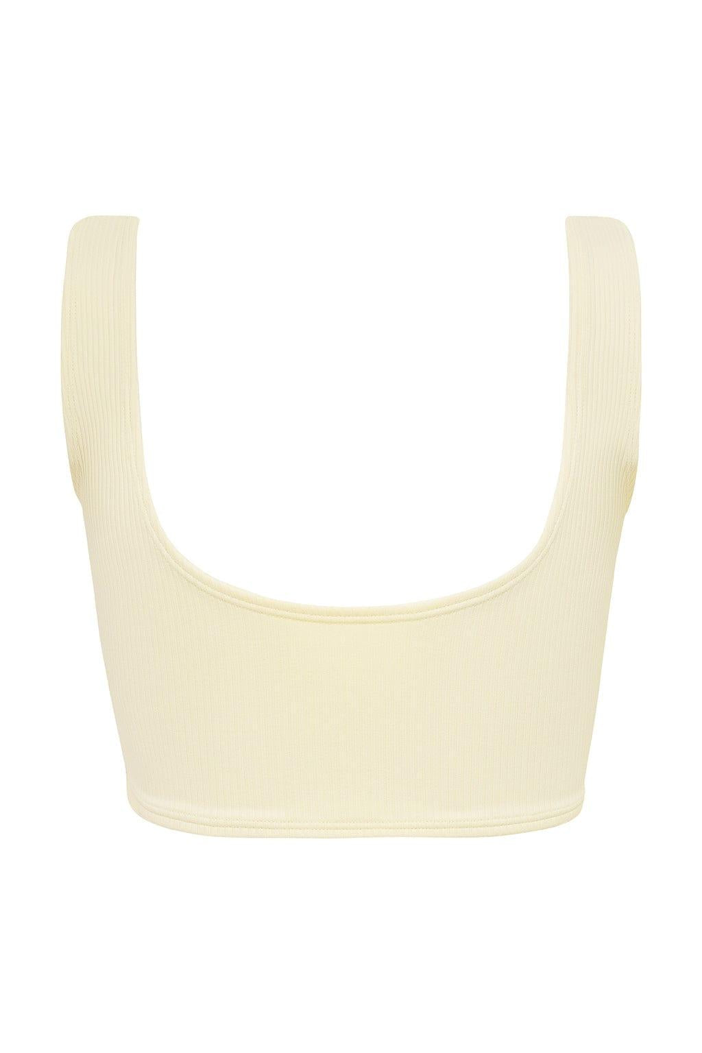 Kim Variation Bikini Top | Cream Rib