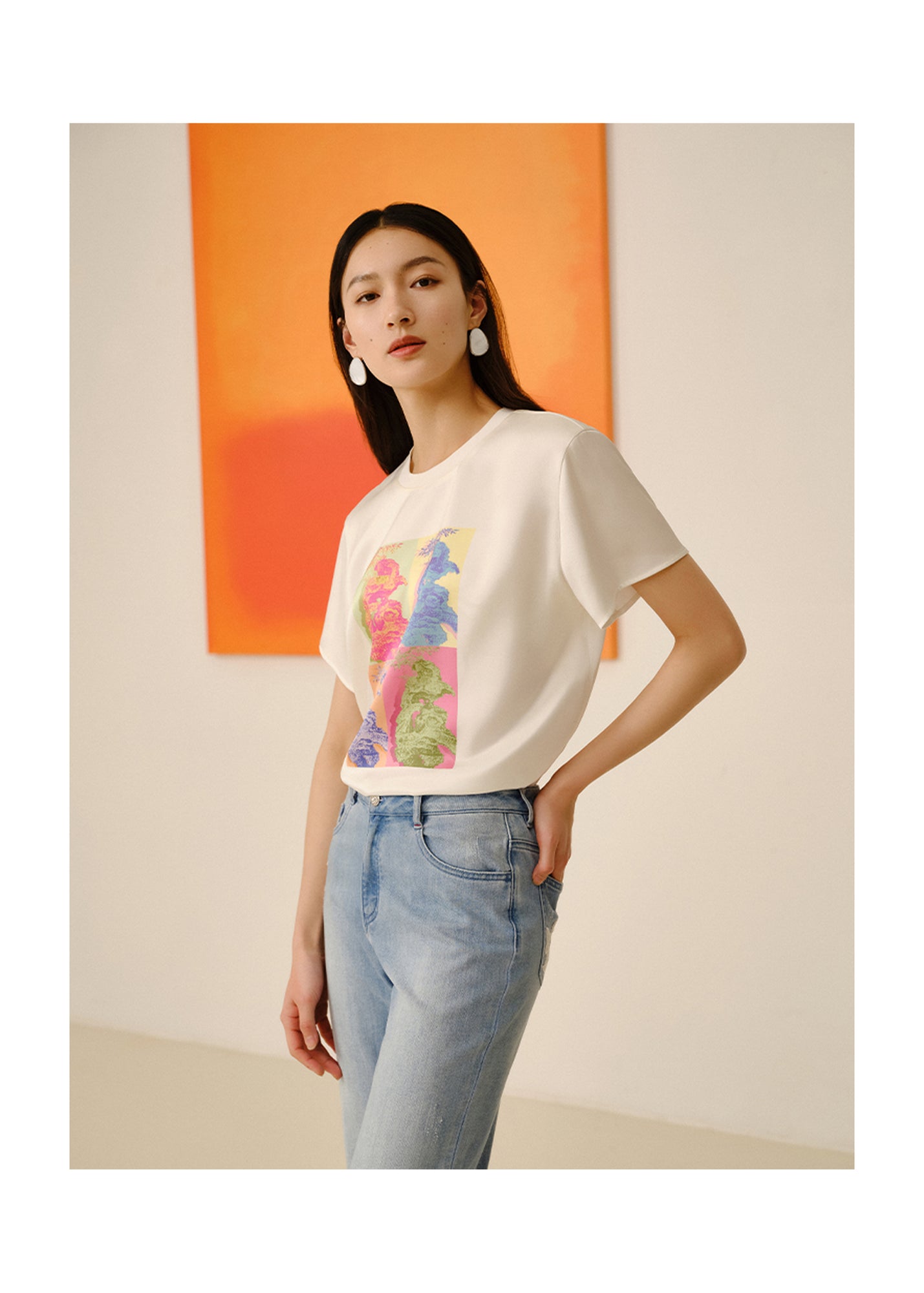Crepe T-shirt | White