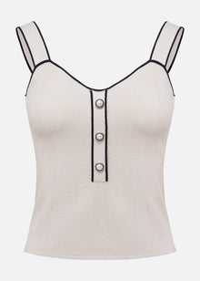 Crepe Vest | Beige