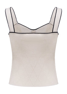 Crepe Vest | Beige