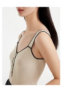 Crepe Vest | Beige
