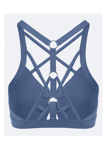 Criss Cross Front Top | Iris Blue