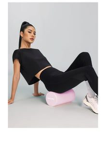 Cropped Cotton T-Shirt | Black