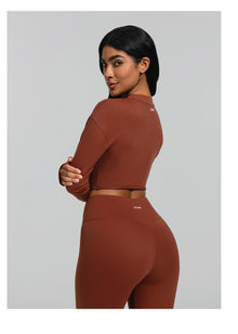 Cropped Long Sleeve | Rust Brown