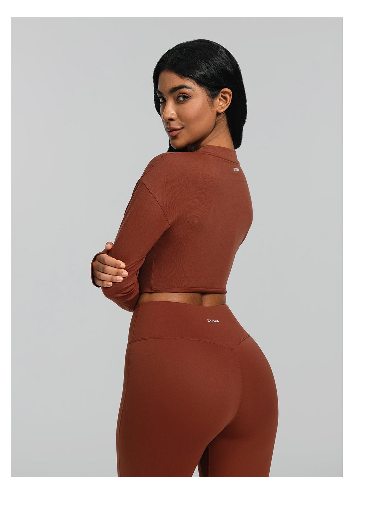 Cropped Long Sleeve | Rust Brown
