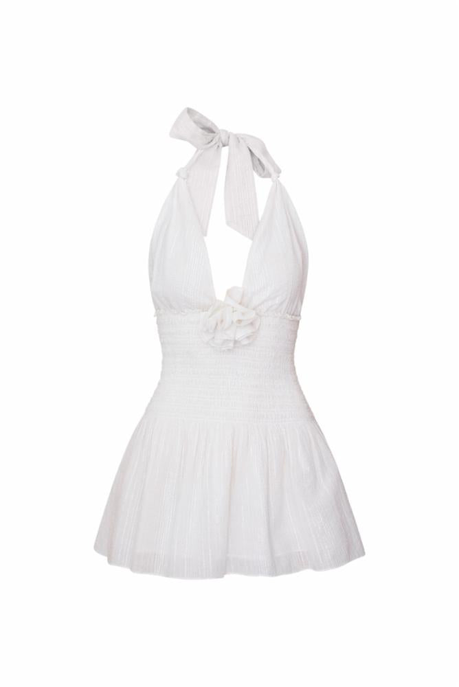 Luisetta Halter Mini Dress | Iridescent Slate