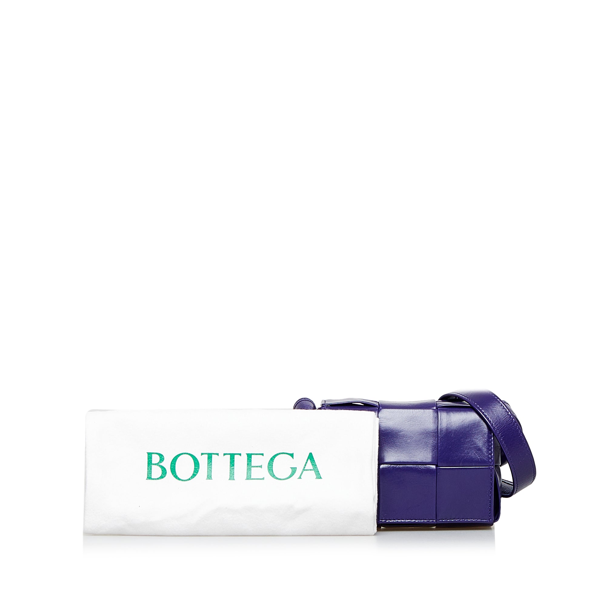 Bottega Veneta | Pre-Owned Candy Nappa Intrecciato Cassette Crossbody | Purple