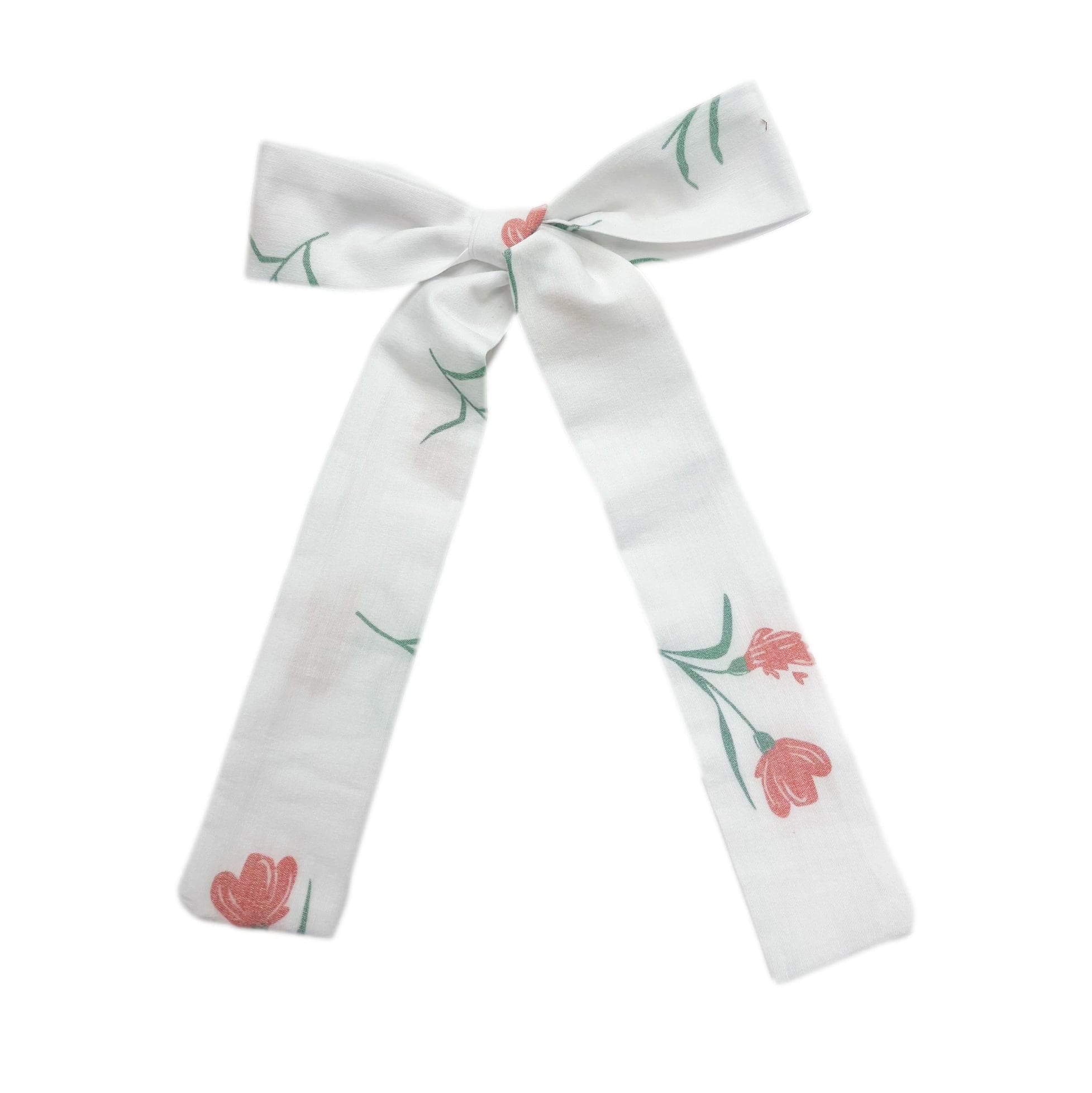 Tulip Print Cotton Hair Bow | Tulip