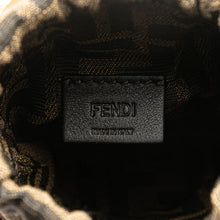 Fendi | Pre-Owned Nano Zucca Straw and Canvas Step Out Bag | Brown