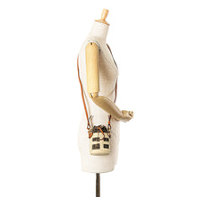 Fendi | Pre-Owned Nano Zucca Straw and Canvas Step Out Bag | Brown