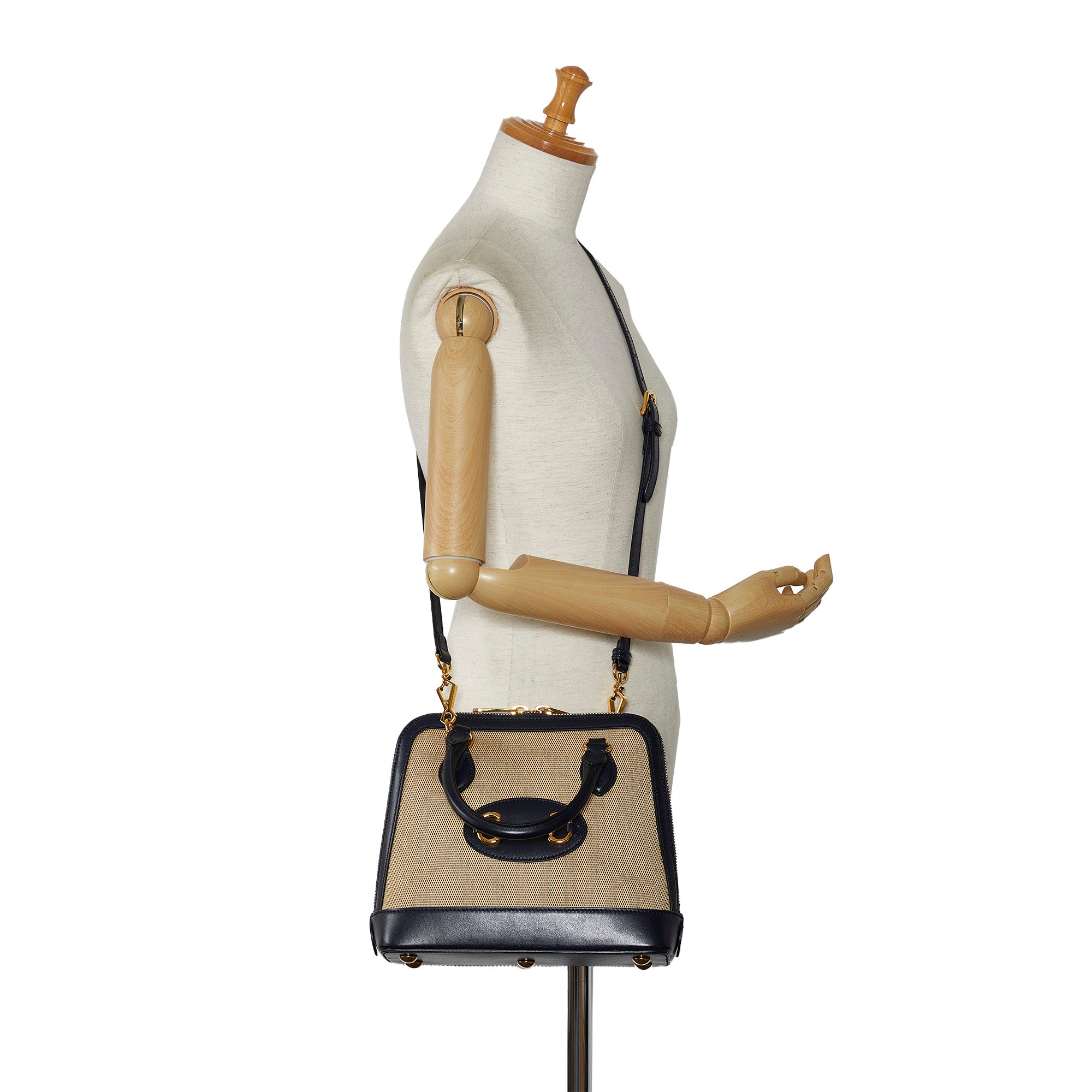 Gucci | Pre-Owned Small Horsebit 1955 Canvas Top Handle | Brown
