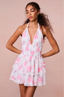 Deanna Rosa Beaux Halter Dress | Pink Mint