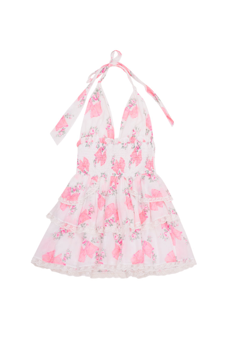 Deanna Rosa Beaux Halter Dress | Pink Mint