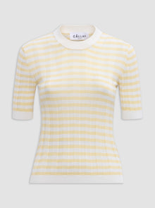 Deeda Stripe Knit | Yellow/Ivory Stripes