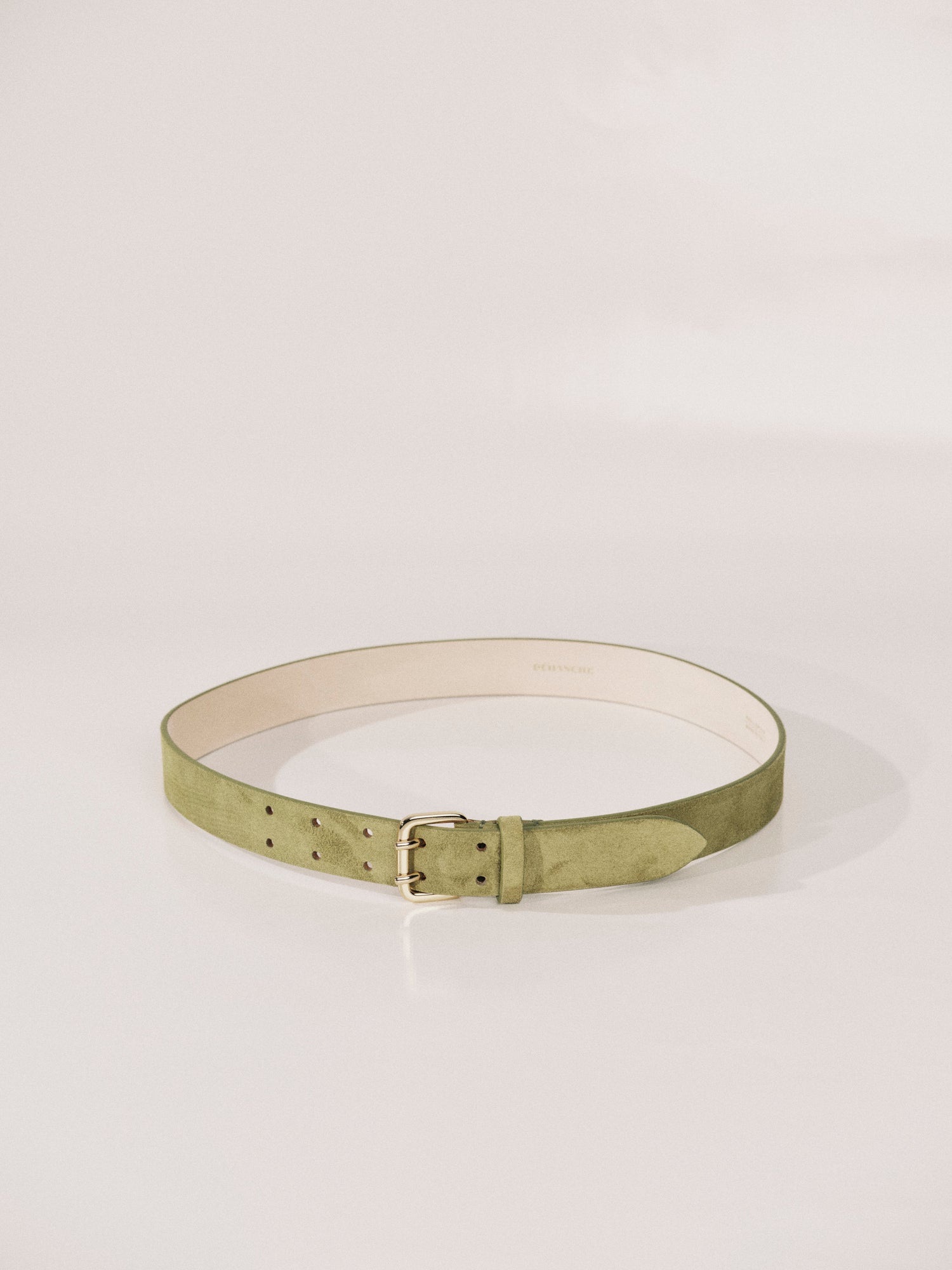 Mini Hutch Suede Belt | Moss & 24K Gold