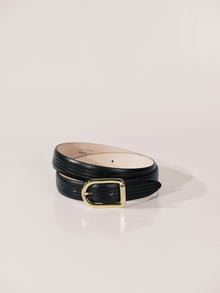 Mija Leather Corduroy Black Gold | Black Leather Corduroy & 24K Gold