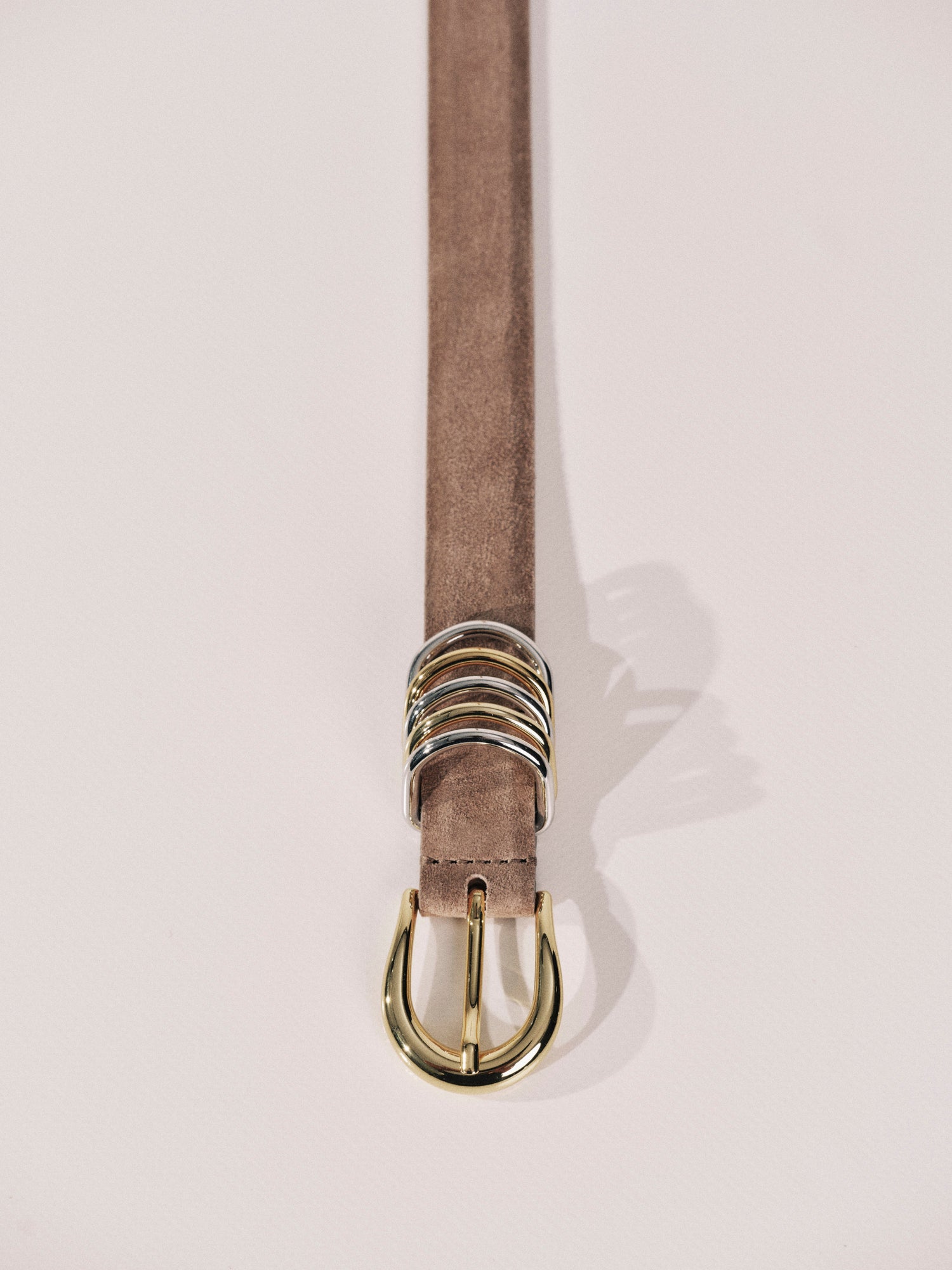 Hollyhock Suede Buff Suede Mixed Metal | Buff Suede & Silver & 24K Gold