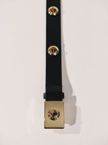 Medora Belt | Black & Tiger'S Eye Gold
