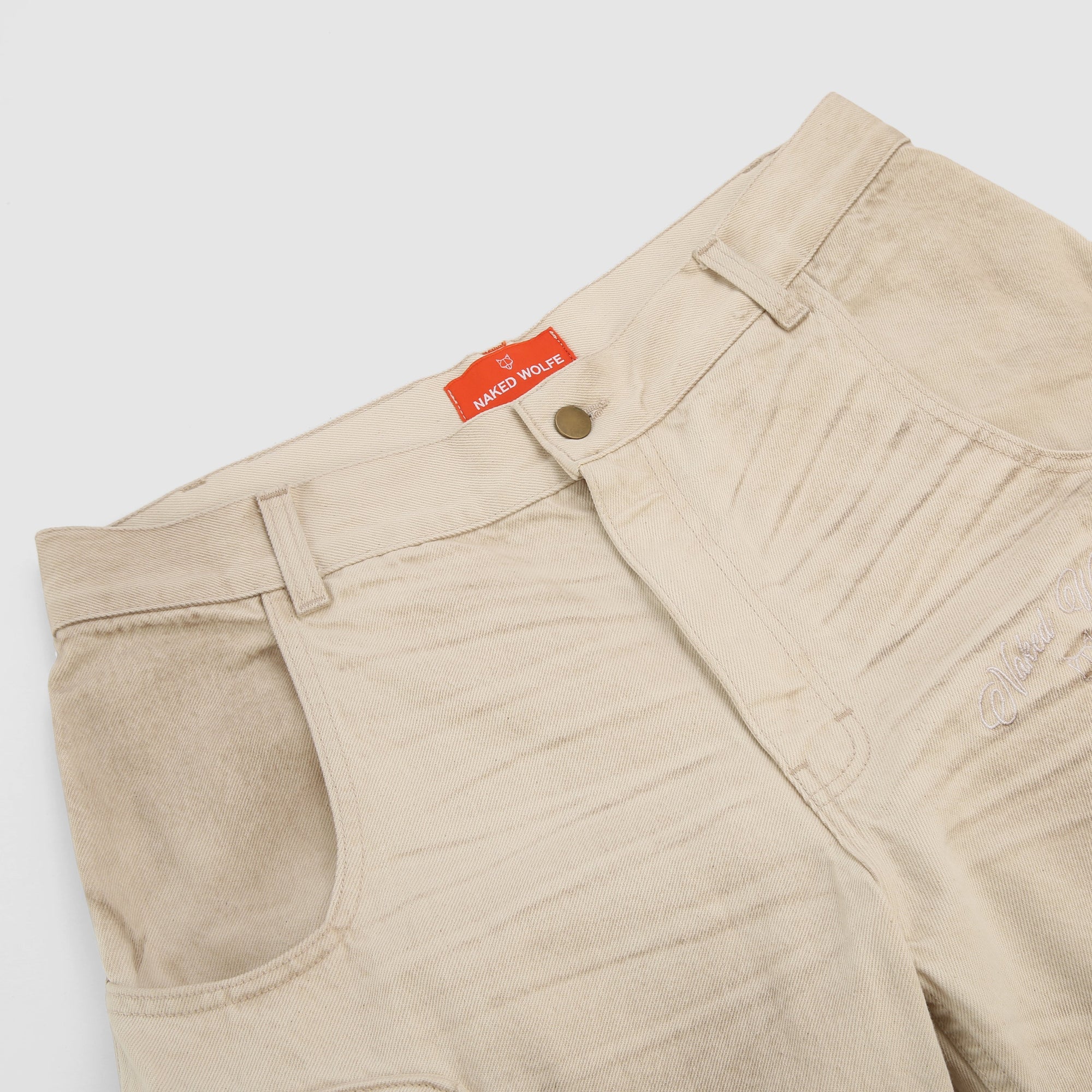 Mens | Denim Cargo Shorts | Vintage Natural