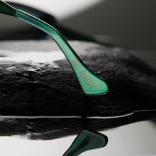 Womens | Elphaba Emerald Sunglasses | Enchanting Emerald To Black | Shadowy Grey Lenses