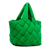 Bottega Veneta | Pre-Owned Intrecciato Padded Nylon Tech Cassette Tote | Green